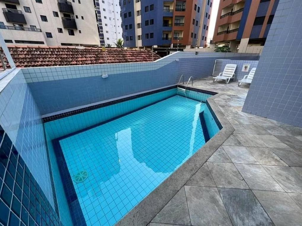 Apto Vista Mar, 8 Pessoas, Varanda Gourmet, Pe Na Areia! Praia Grande  Kültér fotó